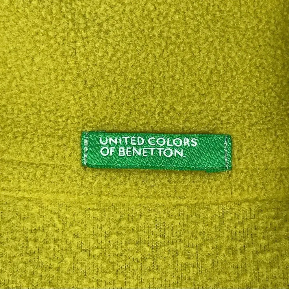UNITED COLORS OF BENETTON kids wasabi green fleece sweater top, size S - Picture 2 of 14